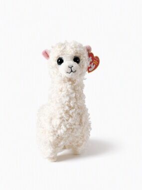 NWT Ty Beanie Lily The Llama 8” White Plush Toy
